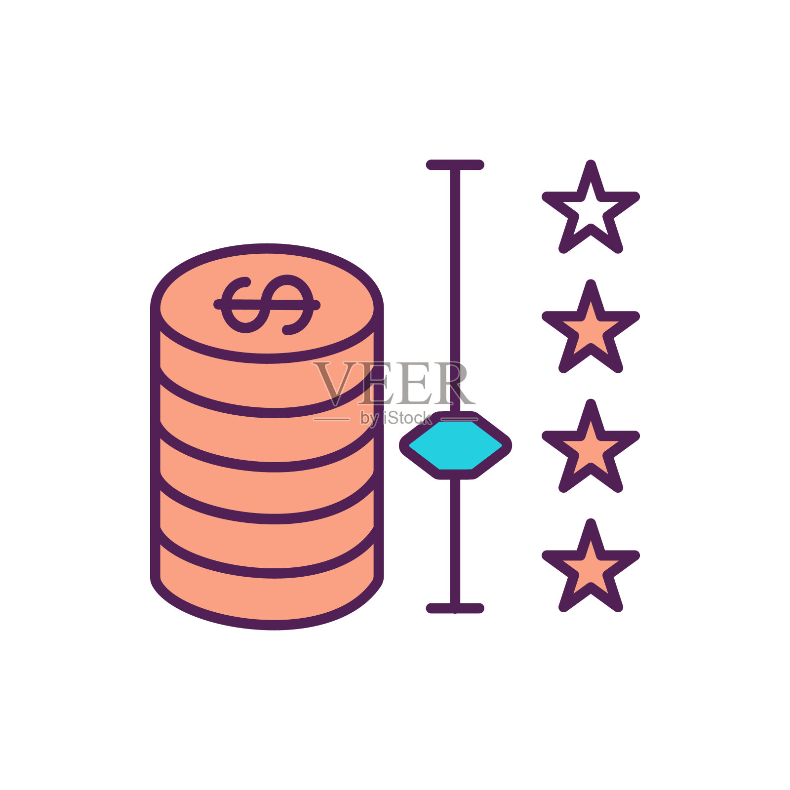 省钱RGB彩色图标插画图片素材