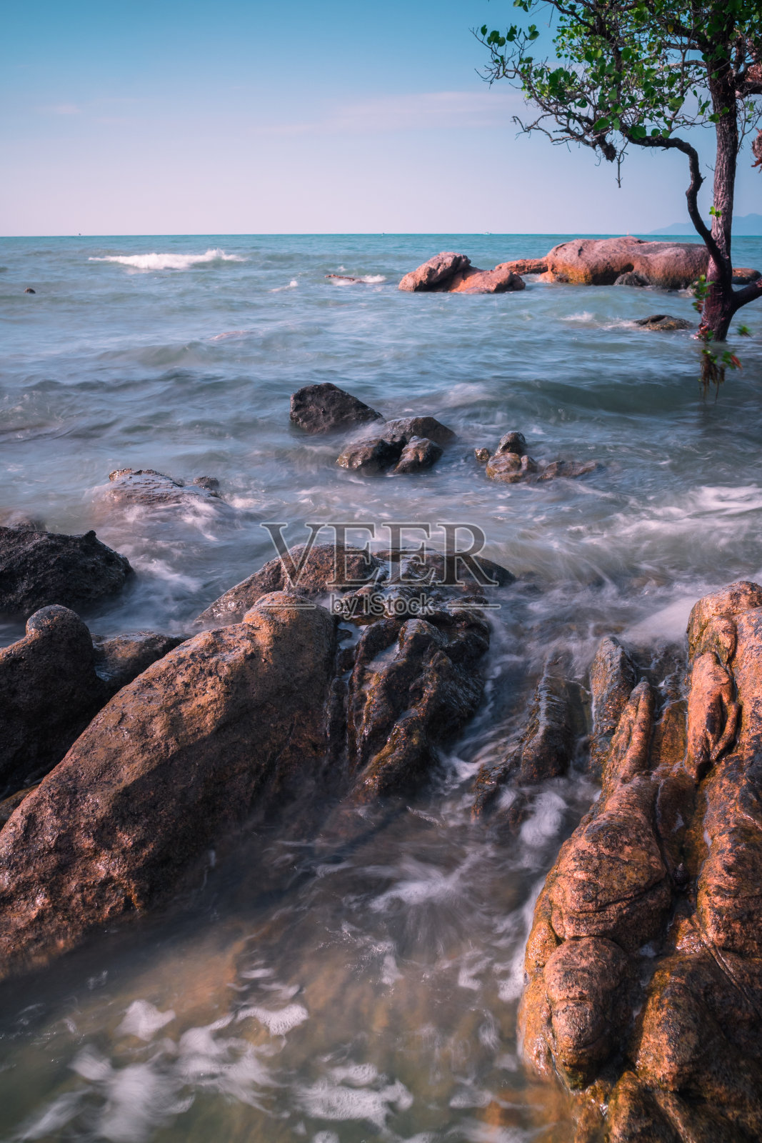 大海，波涛，岩石，运动照片摄影图片