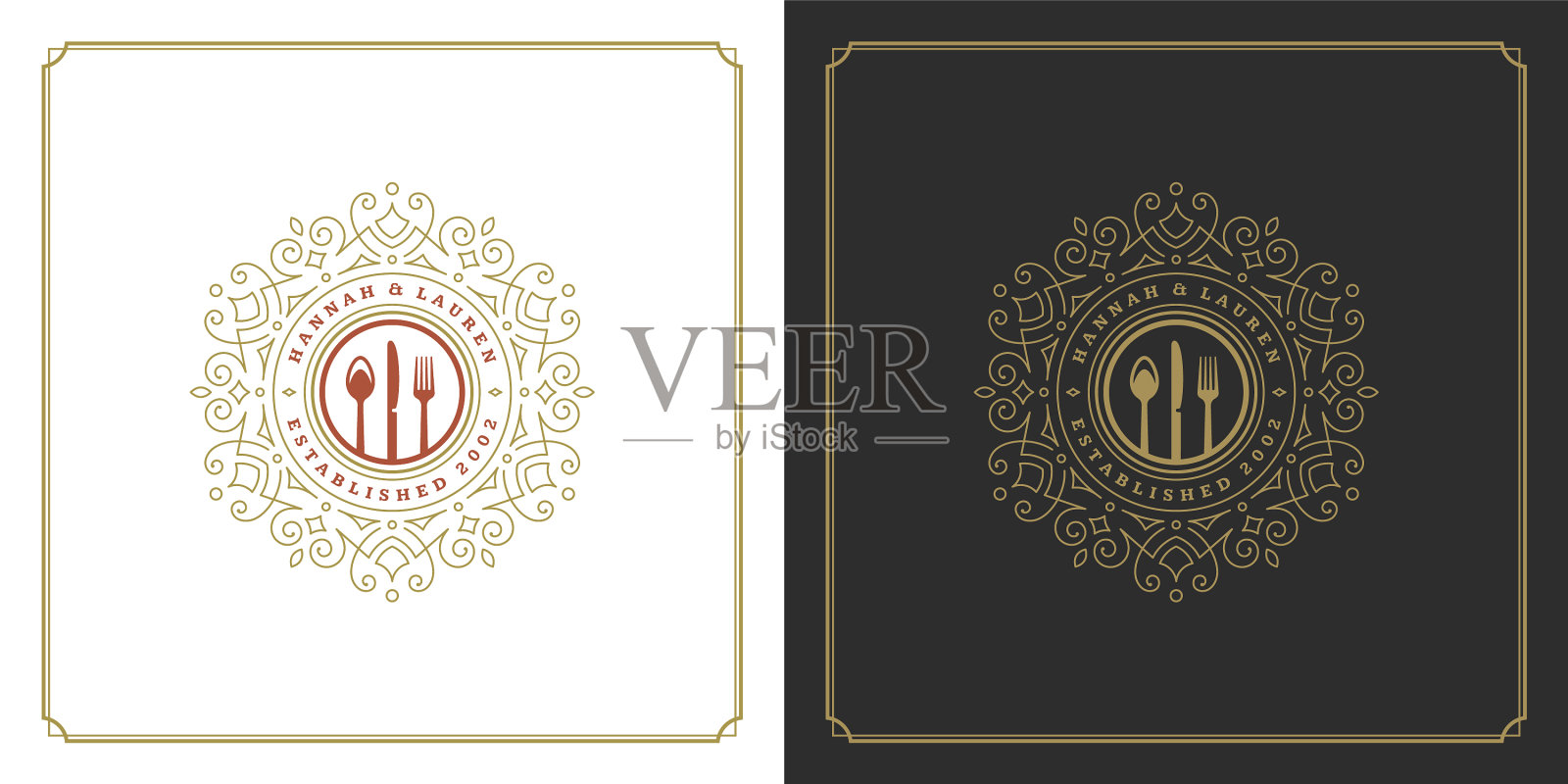 餐厅标识设计厨房插画图片素材