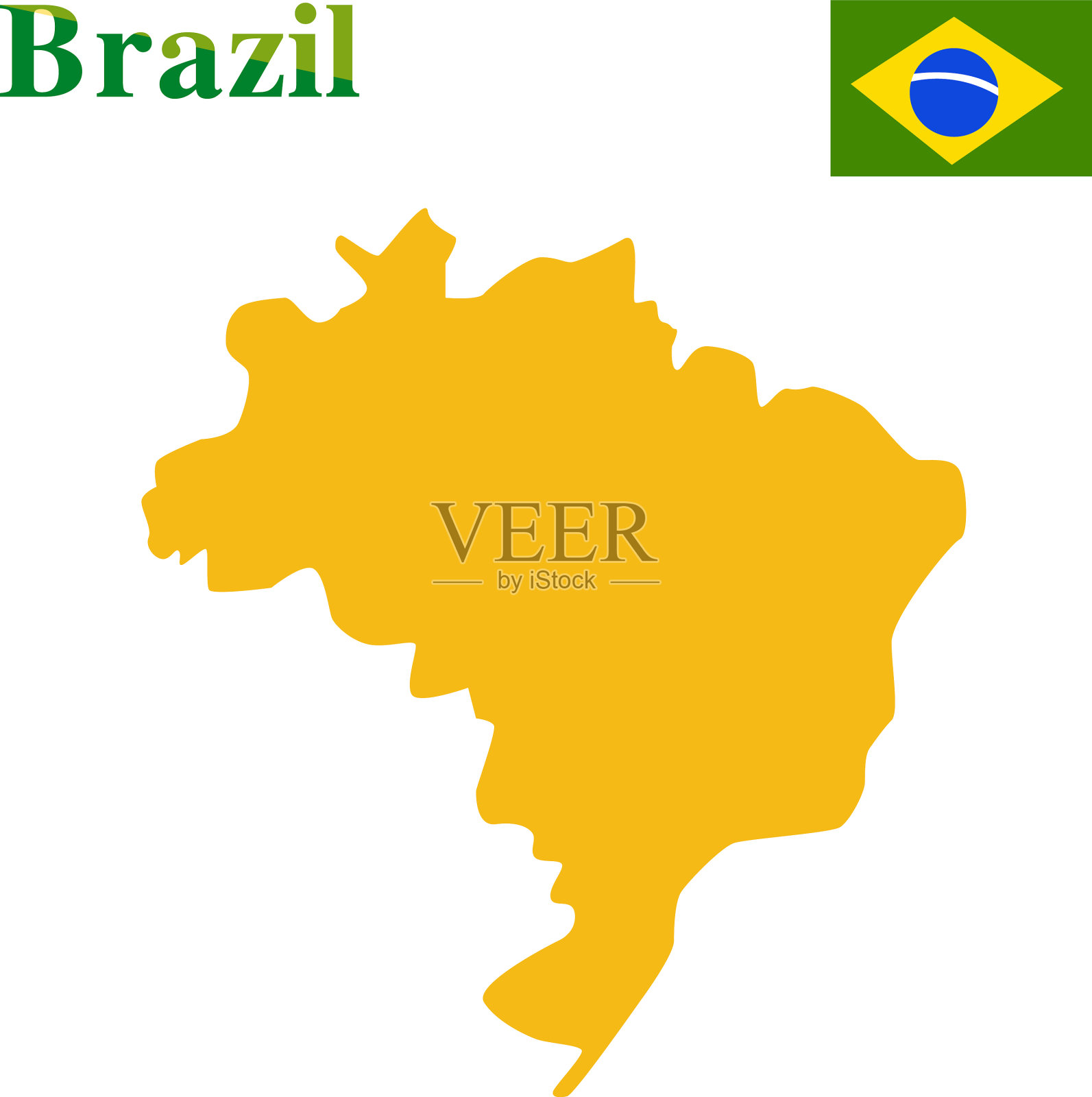 巴西地图图像插画图片素材