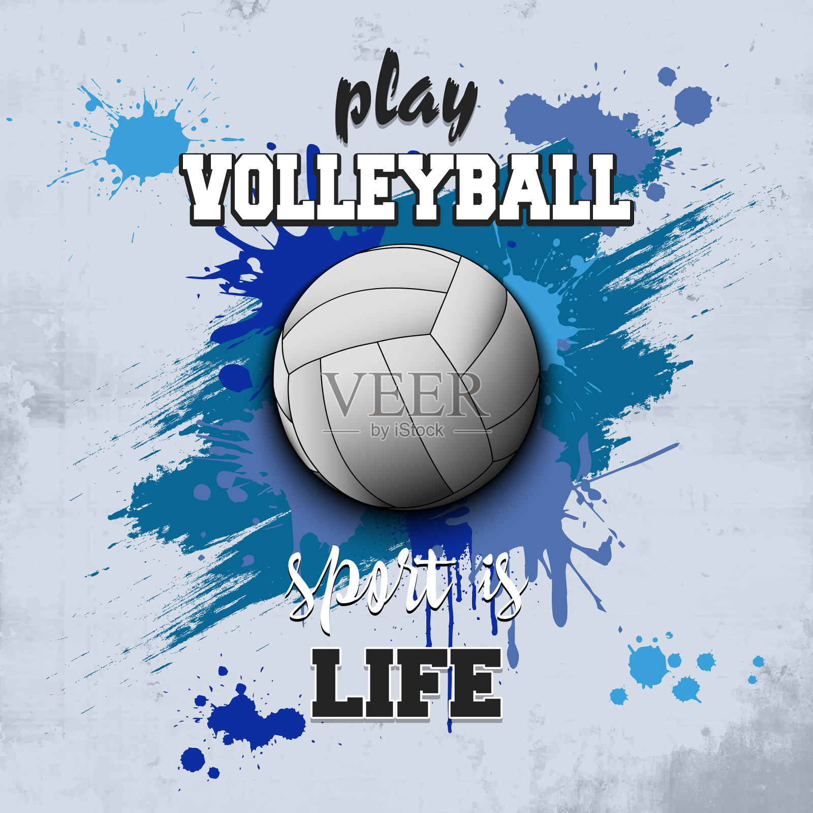 排球偶像打排球运动就是生命插画图片素材