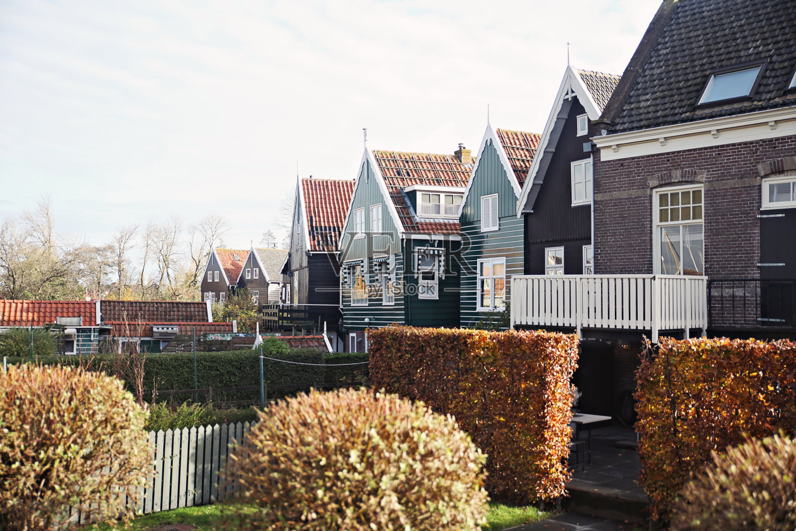 马肯的传统村庄房屋照片摄影图片