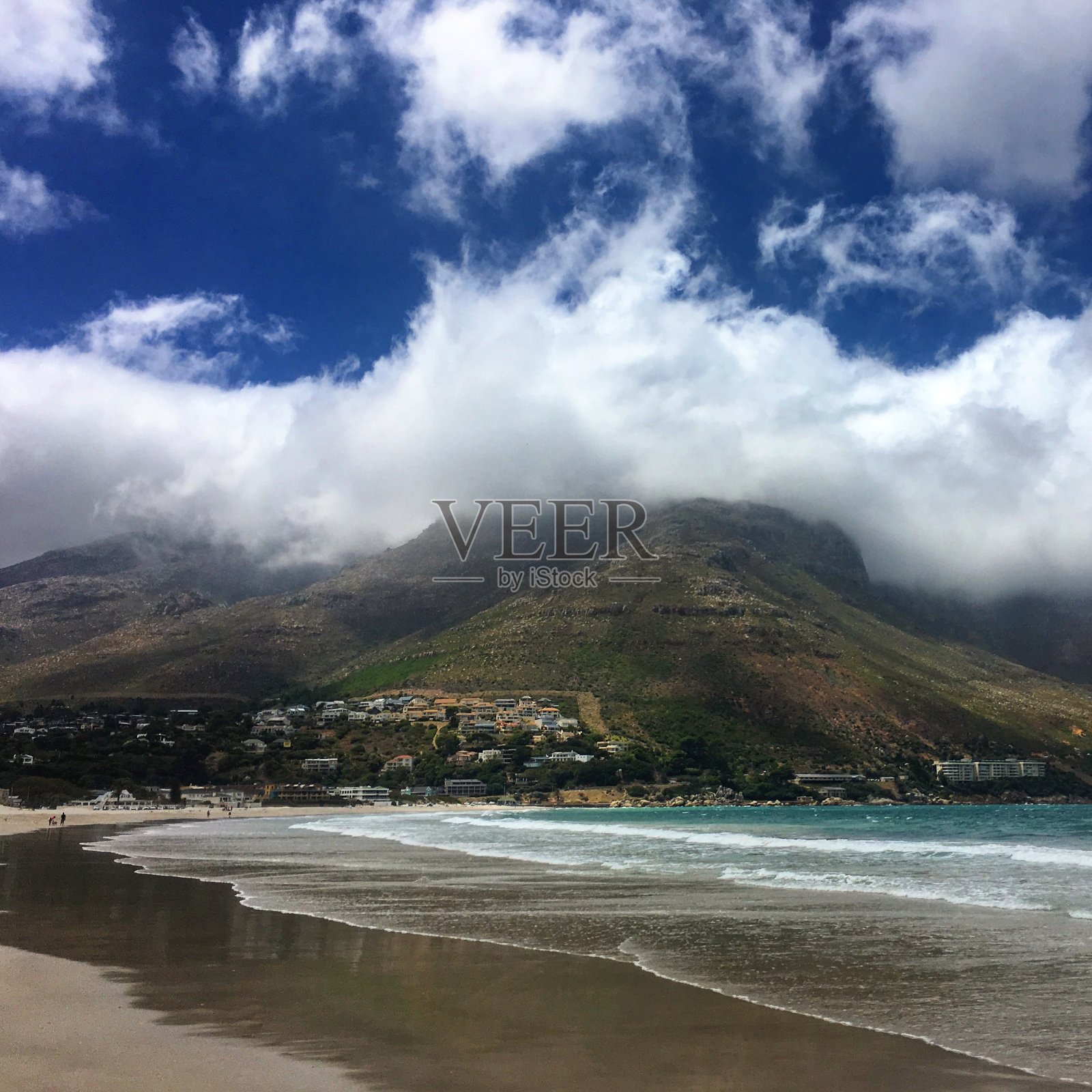 南非雄伟的豪特湾。照片摄影图片