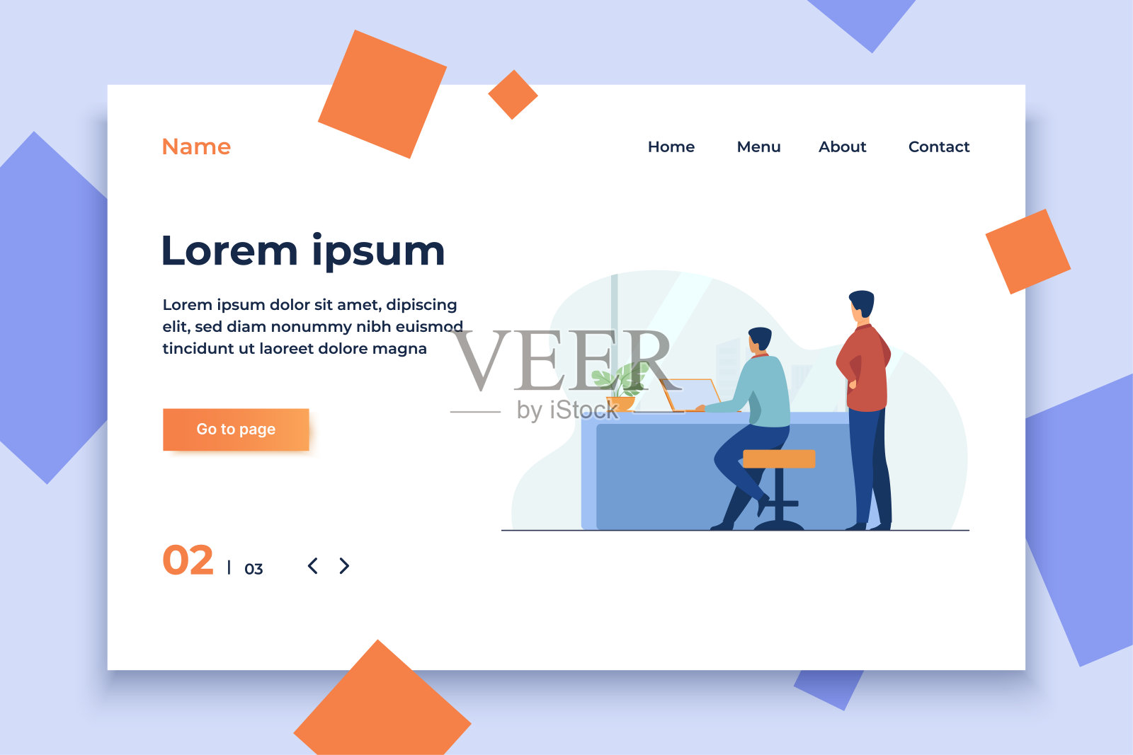 一个人在笔记本电脑上工作，看着老板插画图片素材