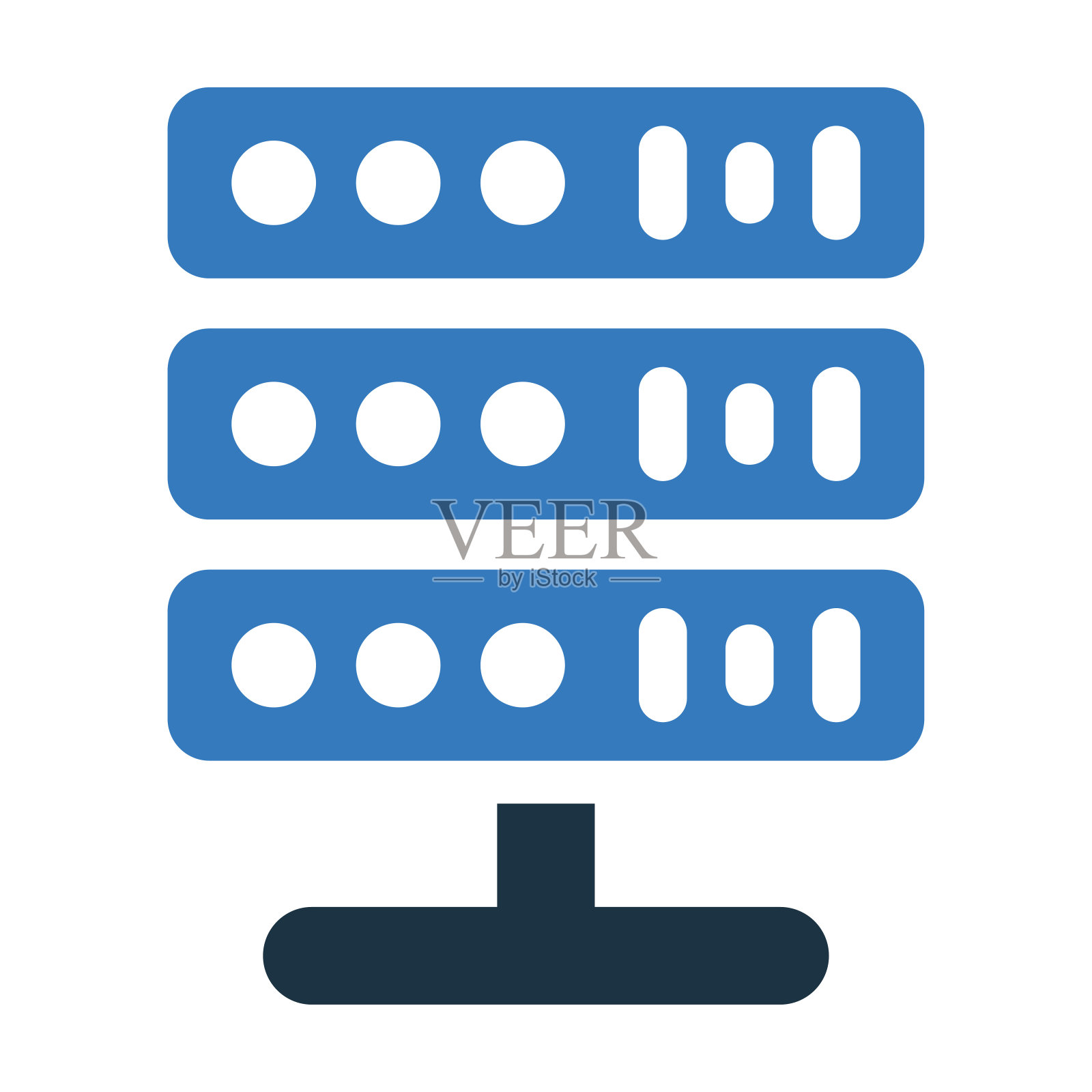 数据，数据库，主机，服务器图标。矢量图形插画图片素材