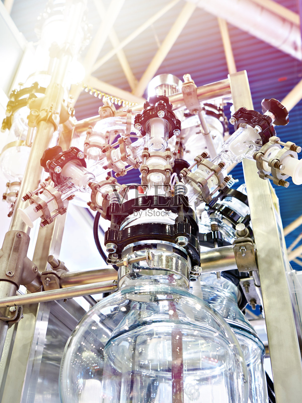 实验室化学玻璃反应器照片摄影图片