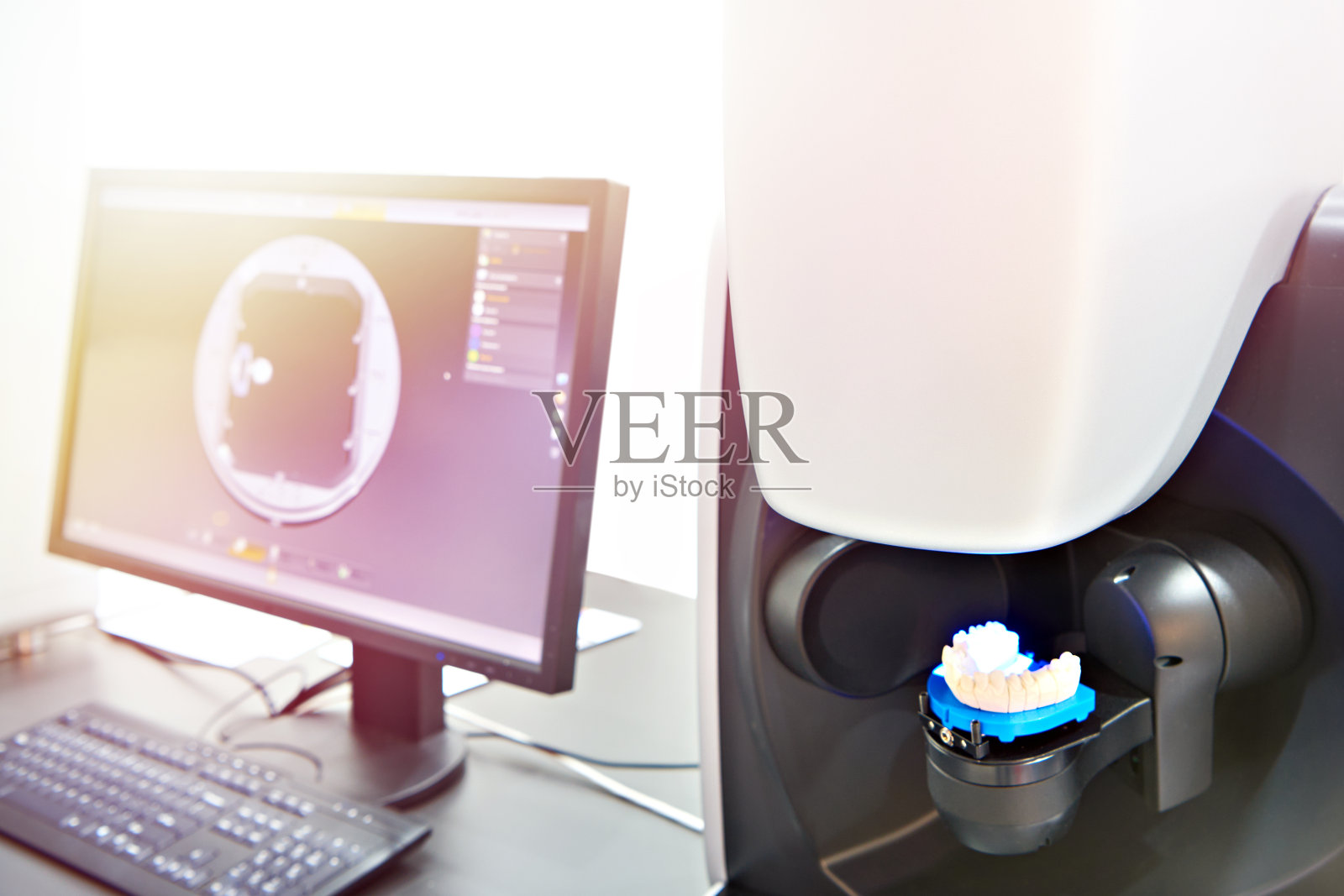 口腔外实验室牙科扫描仪照片摄影图片