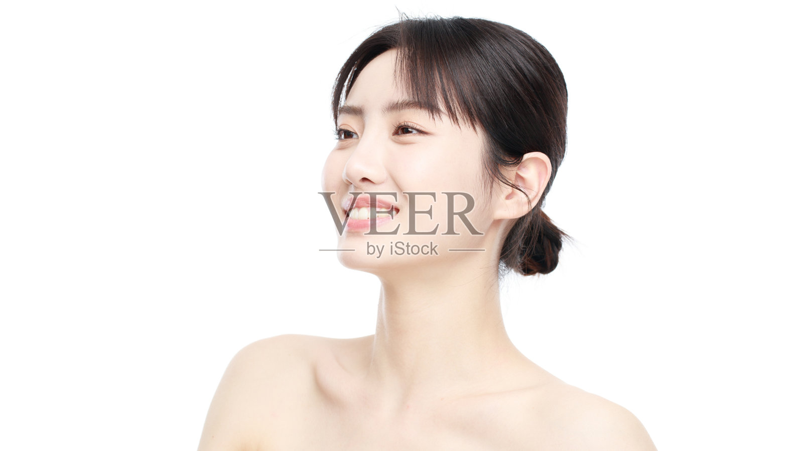 画室里的美女肖像照片摄影图片