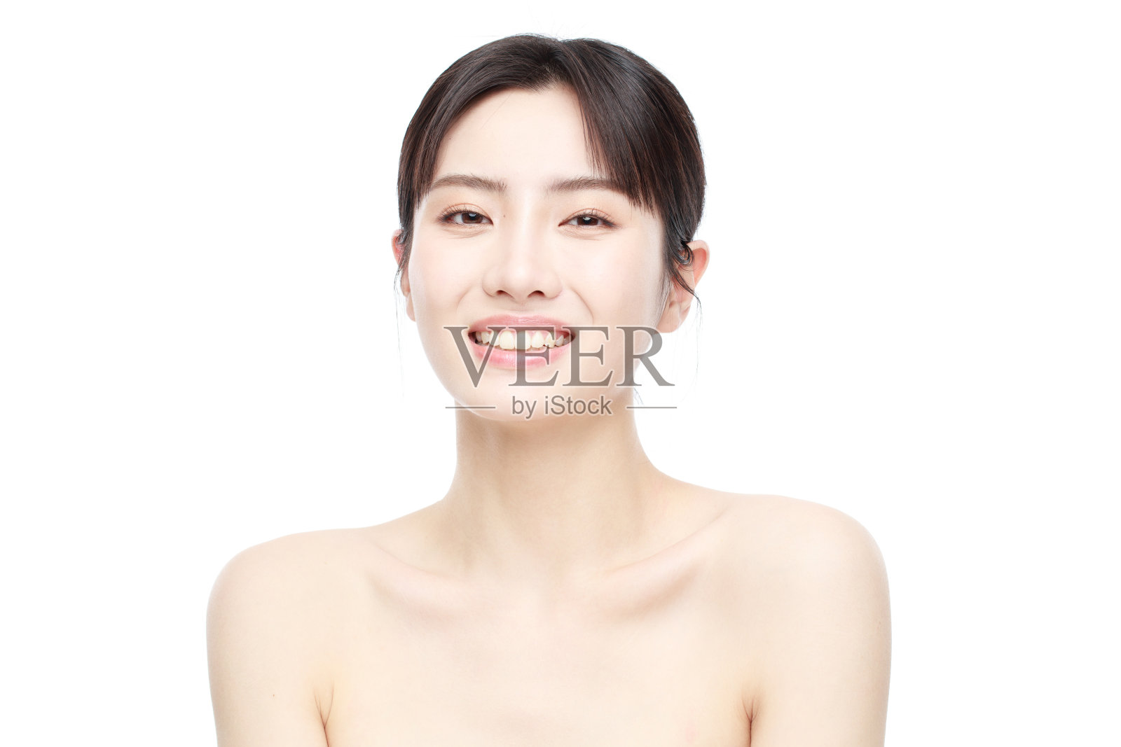 画室里的美女肖像照片摄影图片