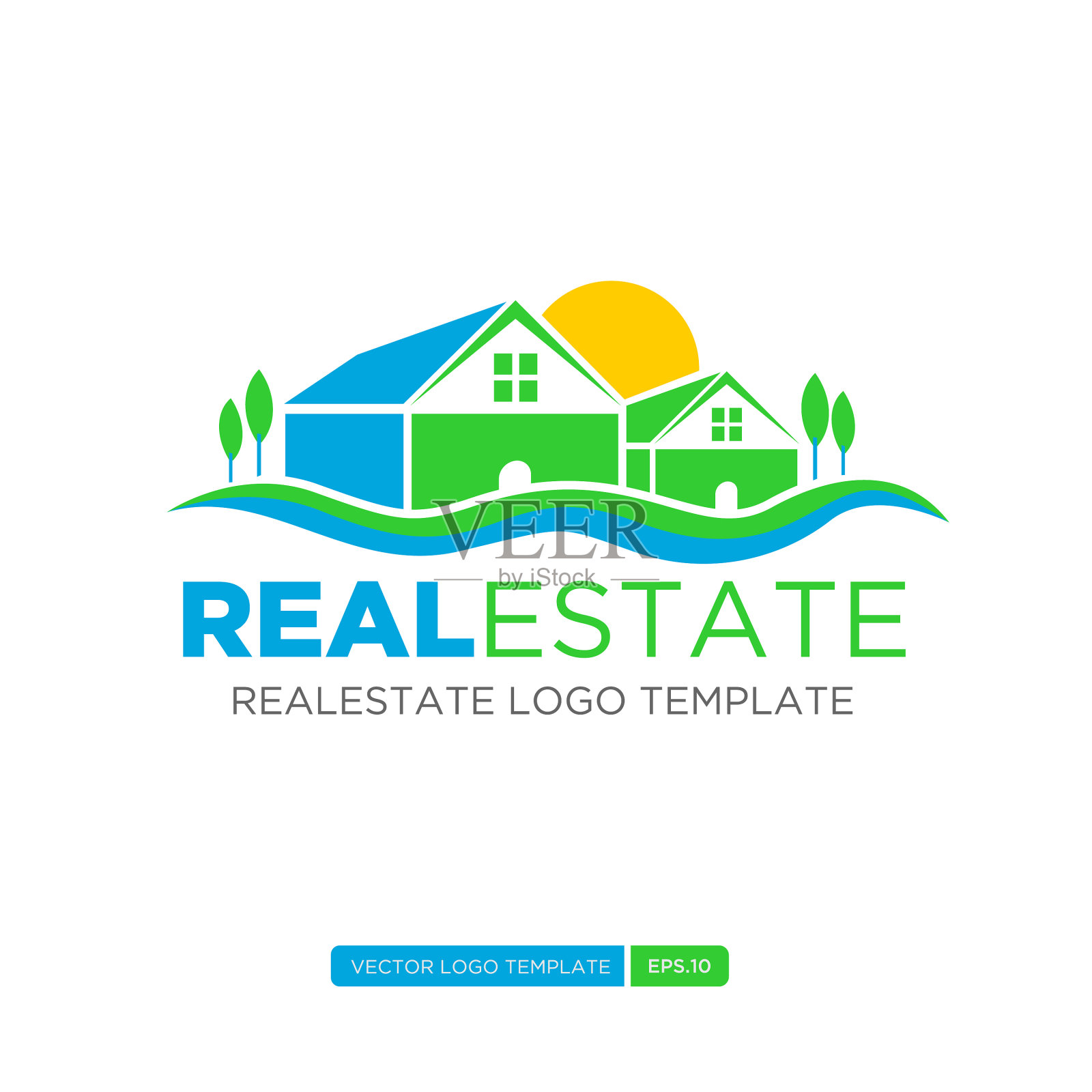 房地产标志模板插画图片素材