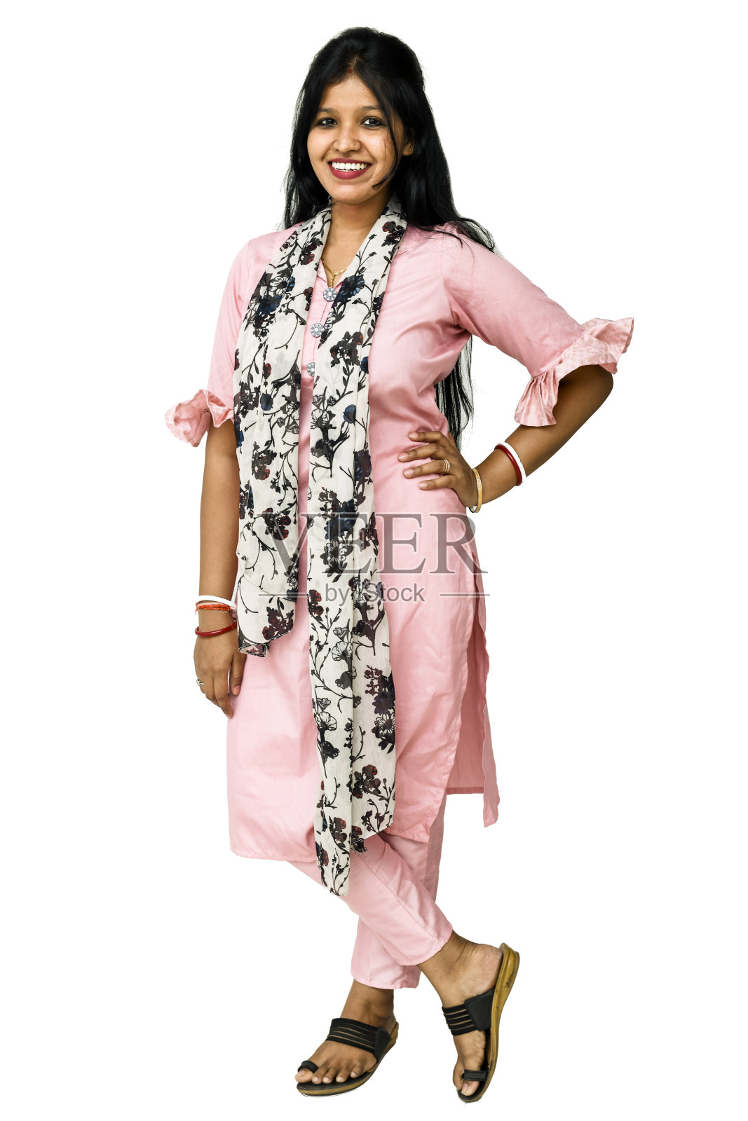 年轻漂亮的印度已婚妇女照片摄影图片