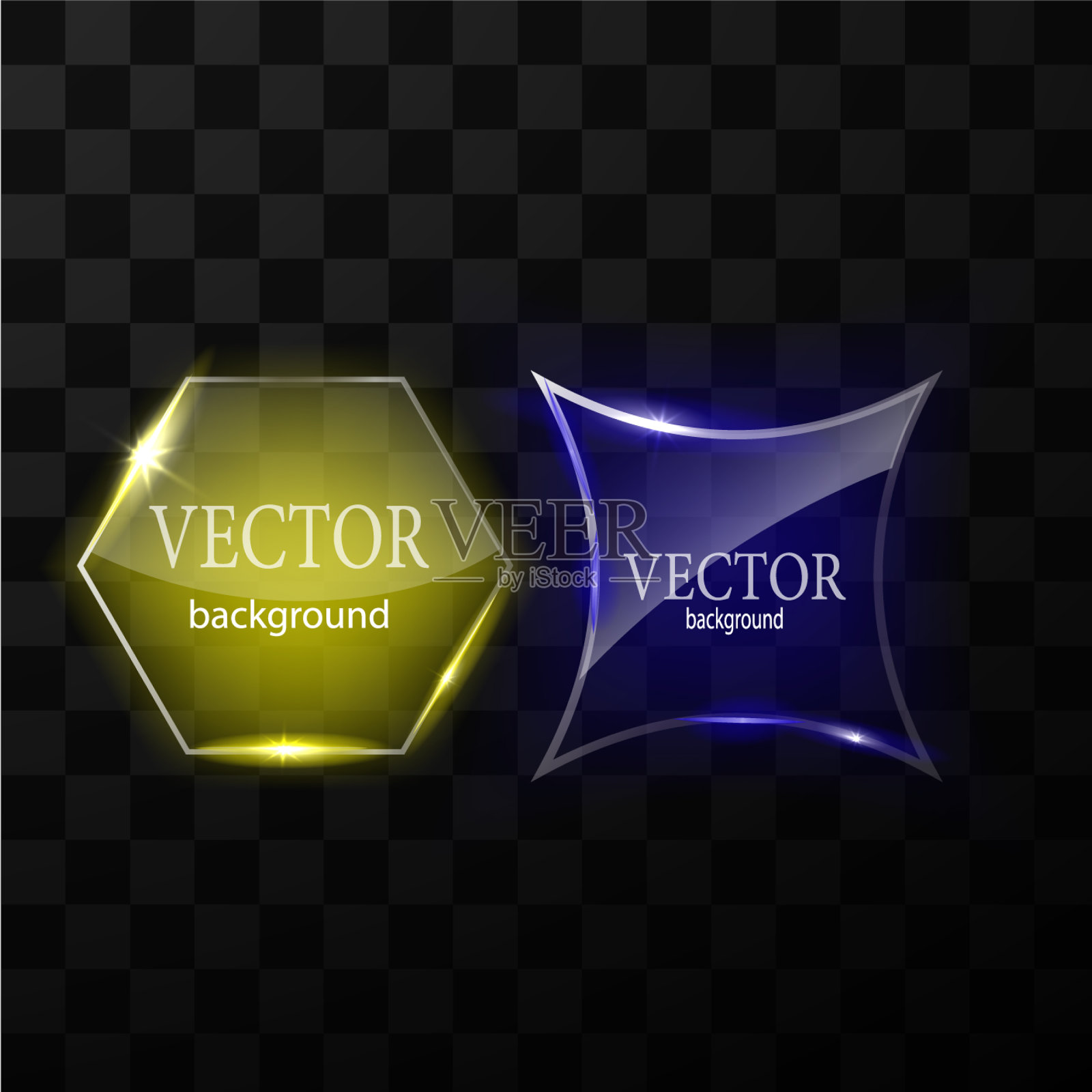 玻璃按钮平面易于编辑插画图片素材