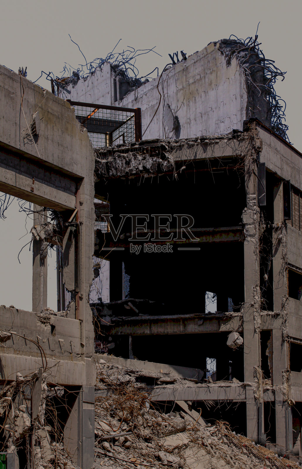 被拆毁的被遗弃的建筑物照片摄影图片