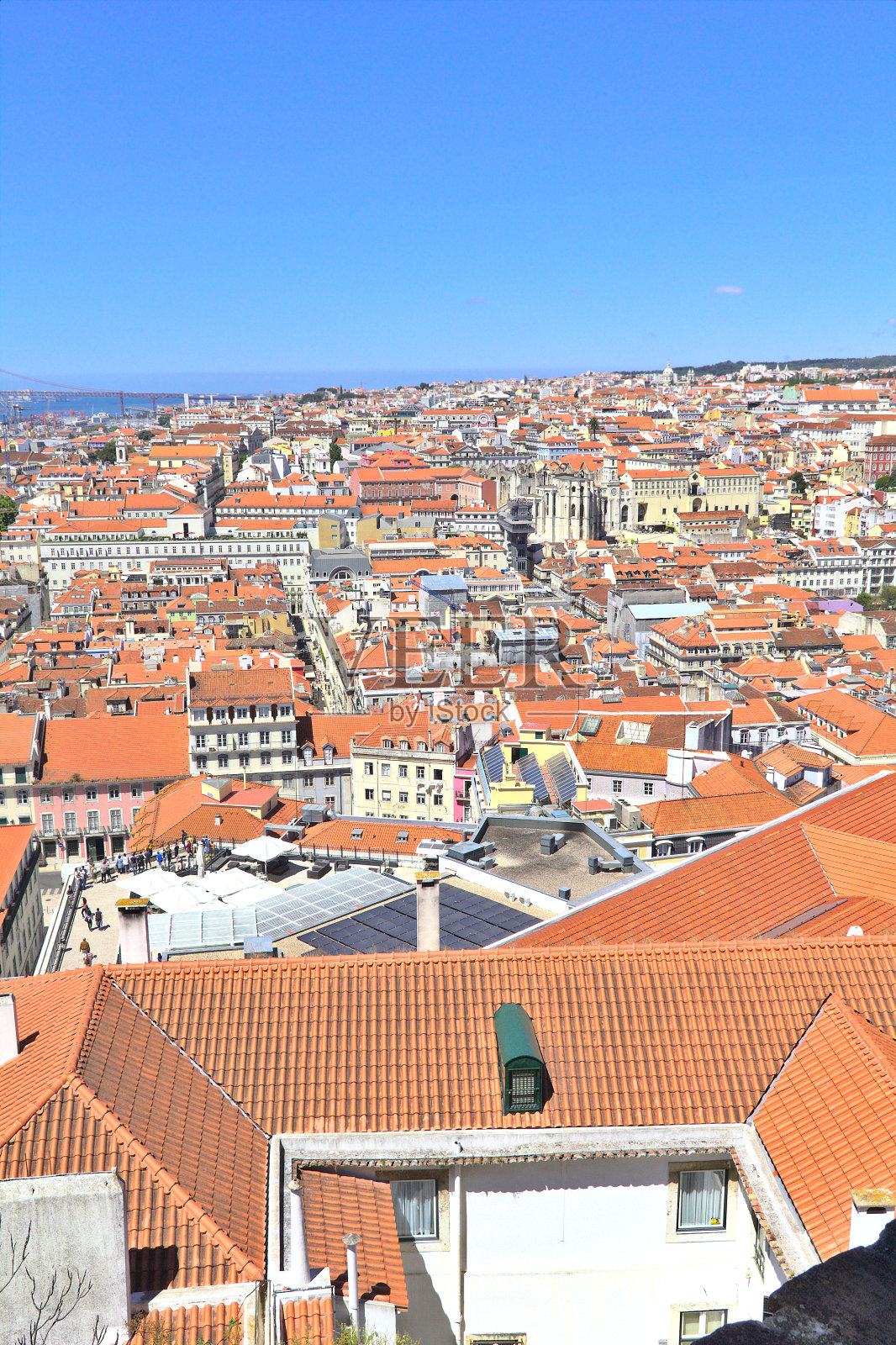 葡萄牙里斯本鸟瞰图照片摄影图片