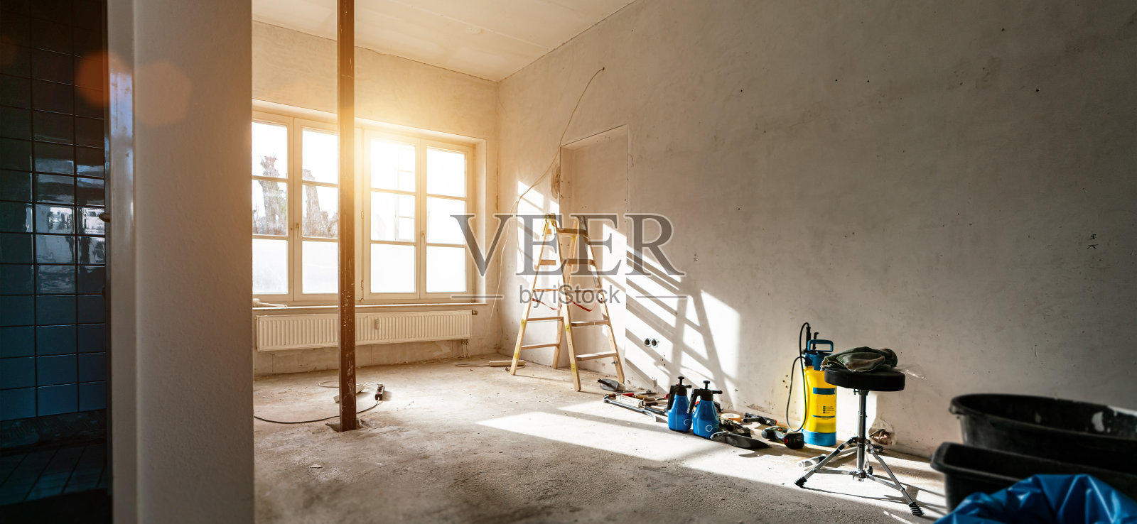 旧房地产公寓，准备装修照片摄影图片