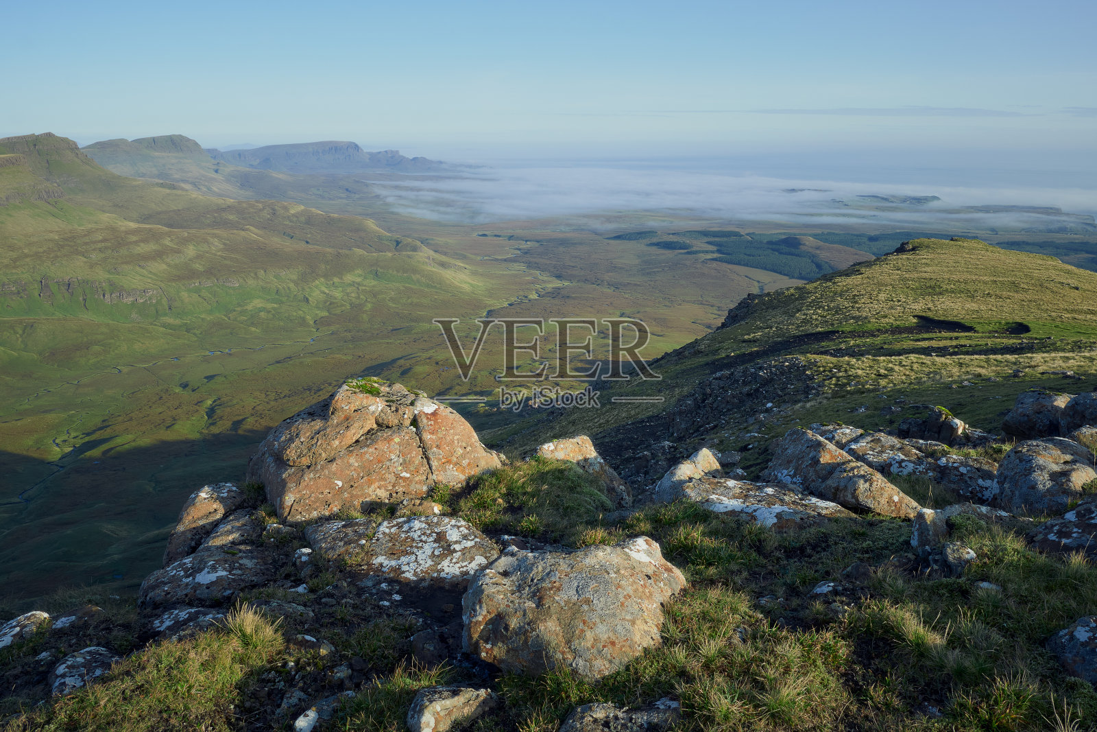 秋天山谷的顶视图照片摄影图片