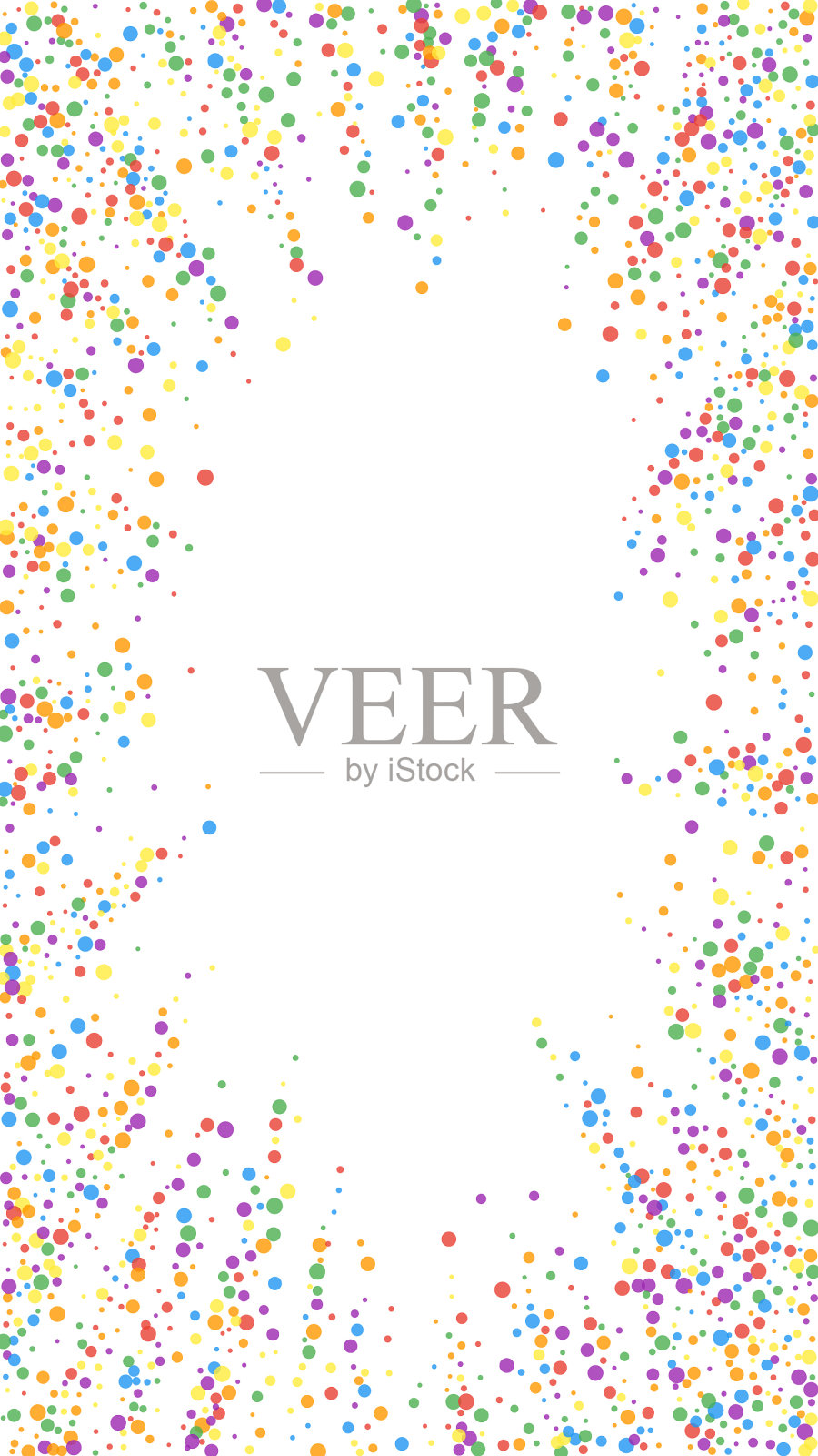 节日强大的五彩纸屑庆祝星雨插画图片素材