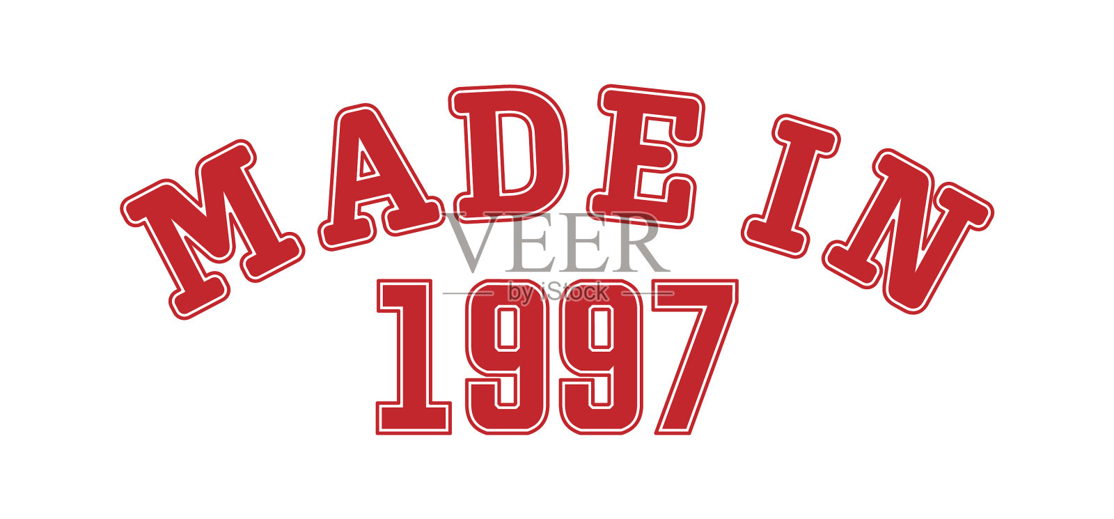 1997年制成字母年出生或设计元素图片