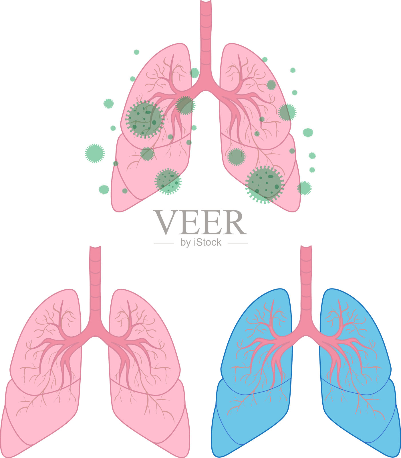 肺药套装插画图片素材