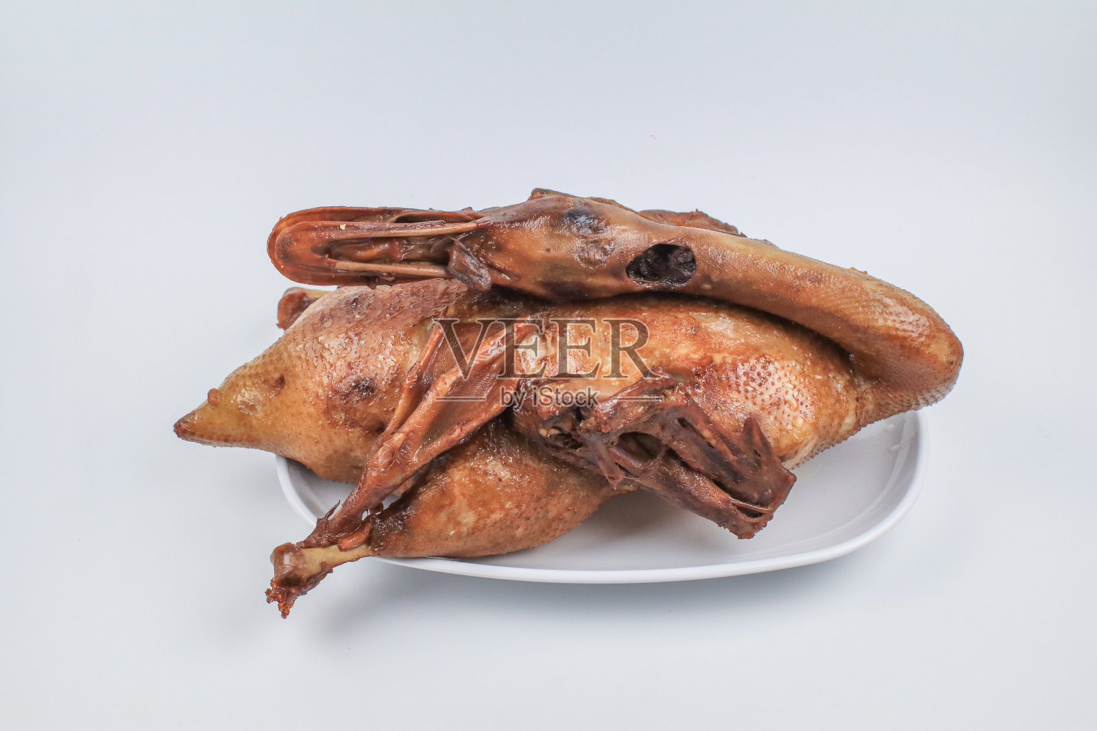 白底蒸鸭，中国菜。泰国语叫Pedpalow，意思是中国新年的祭品照片摄影图片