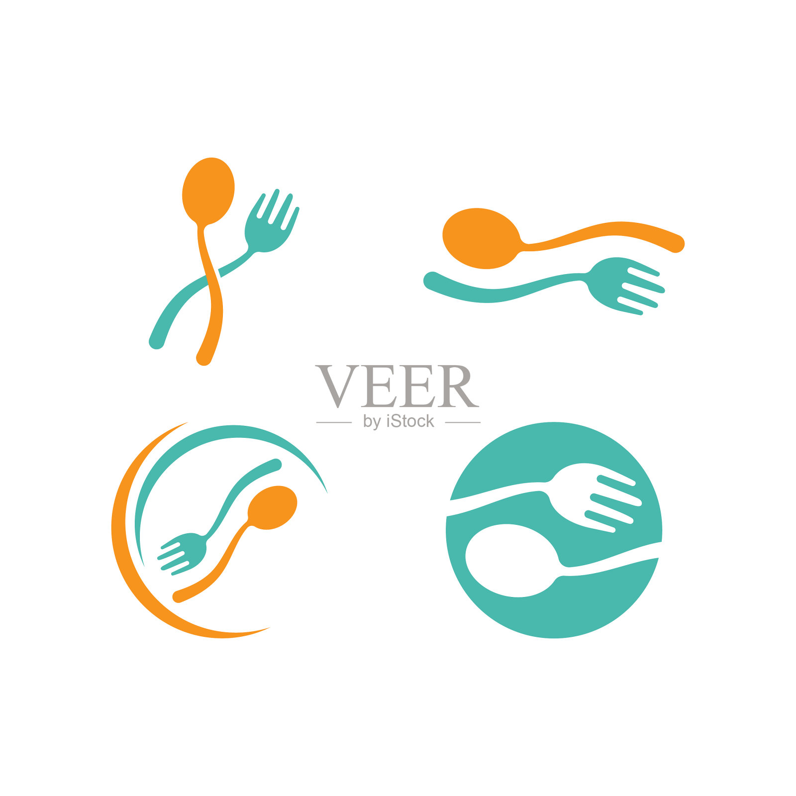 叉子和勺子图标图标素材