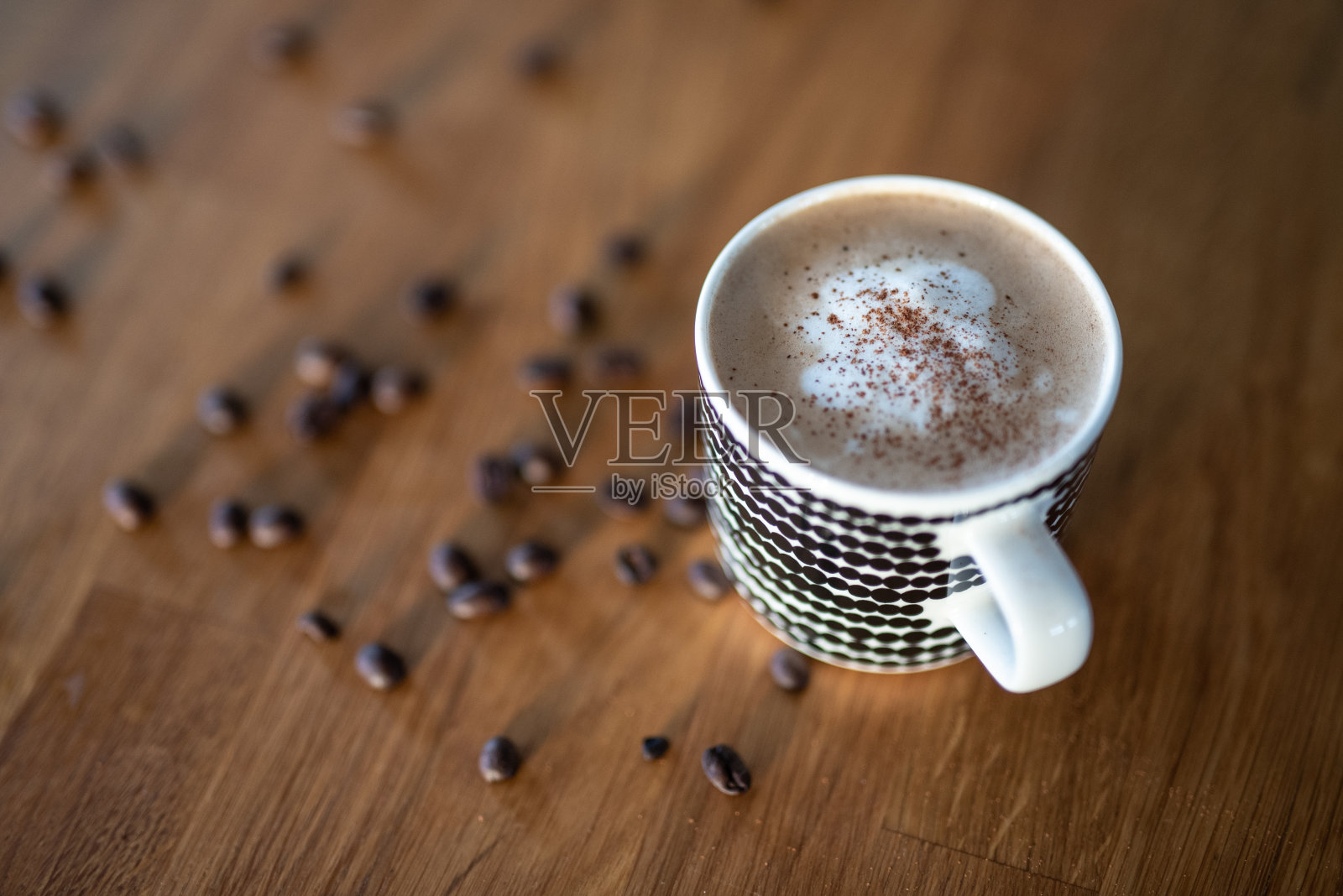 早上的咖啡加肉桂照片摄影图片