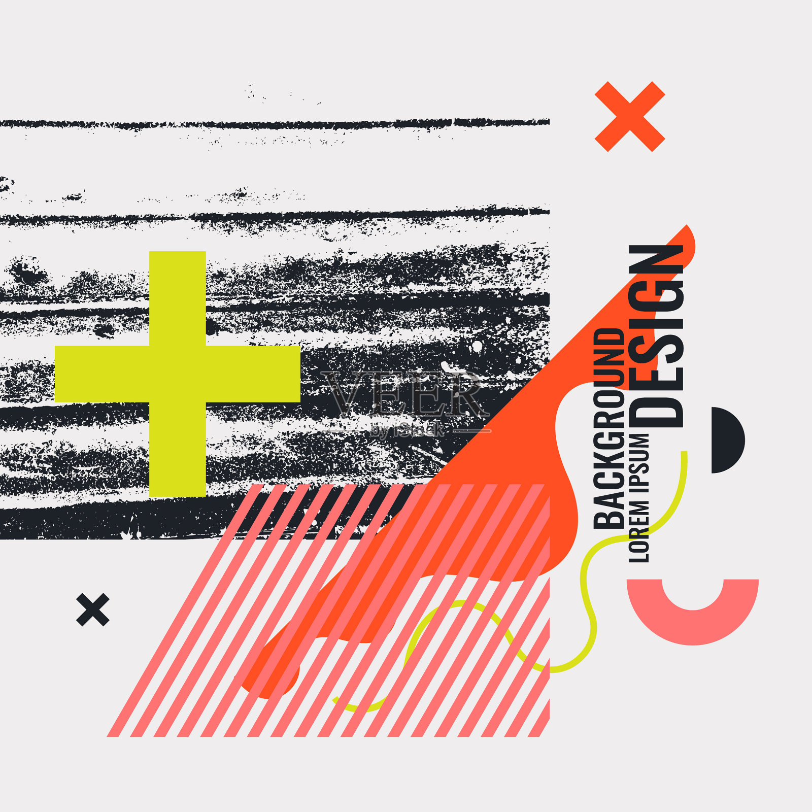 现代抽象艺术以几何背景为平面插画图片素材