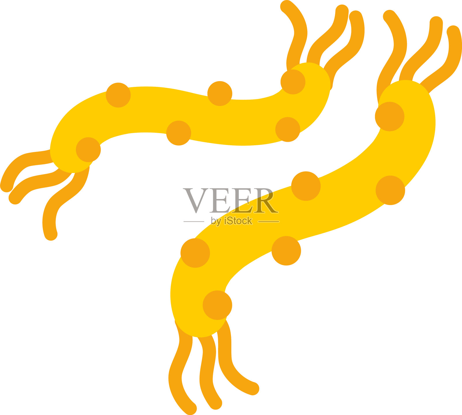 埃斯皮里洛斯细菌图标平面风格设计元素图片