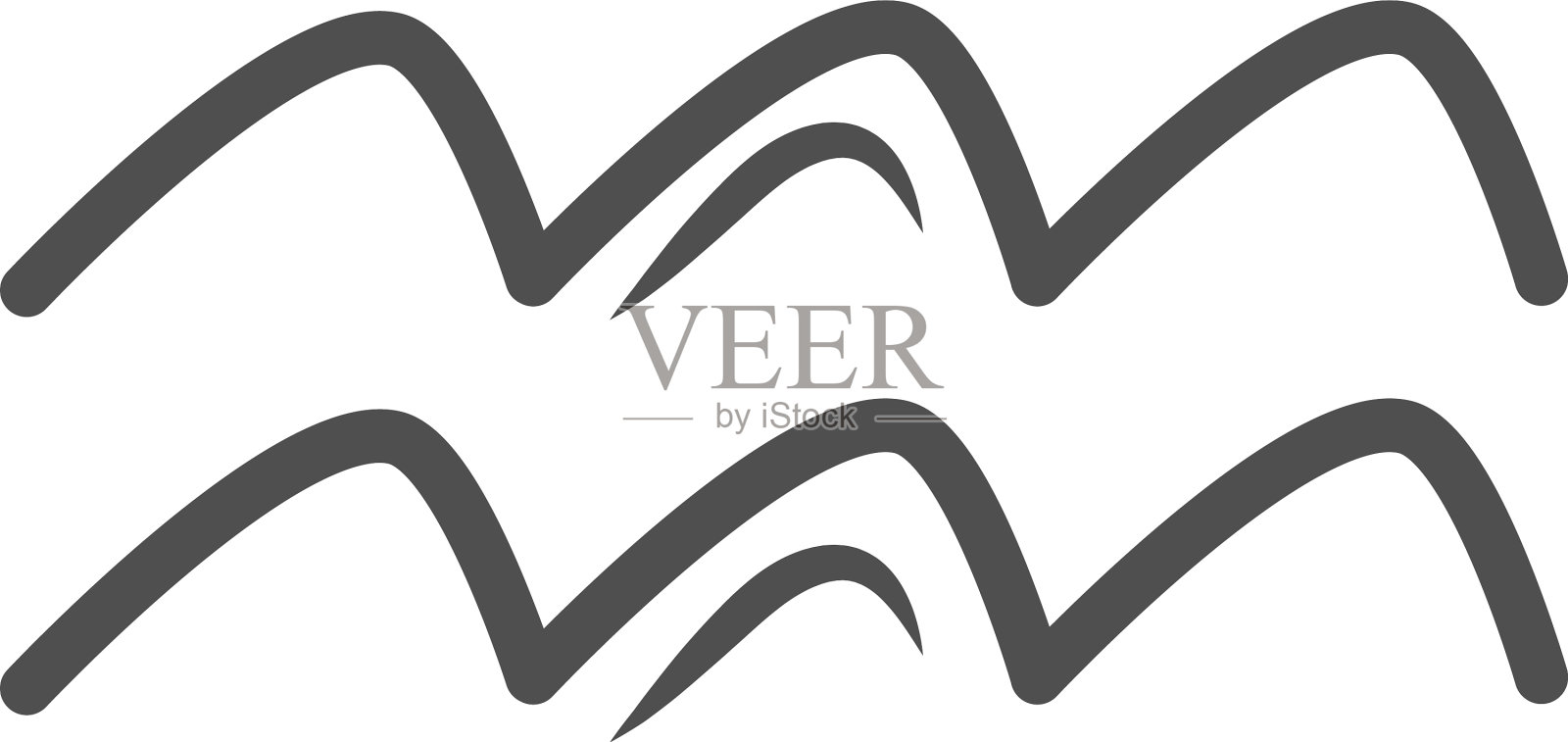 黄道星座宝瓶星座历法神秘插画图片素材