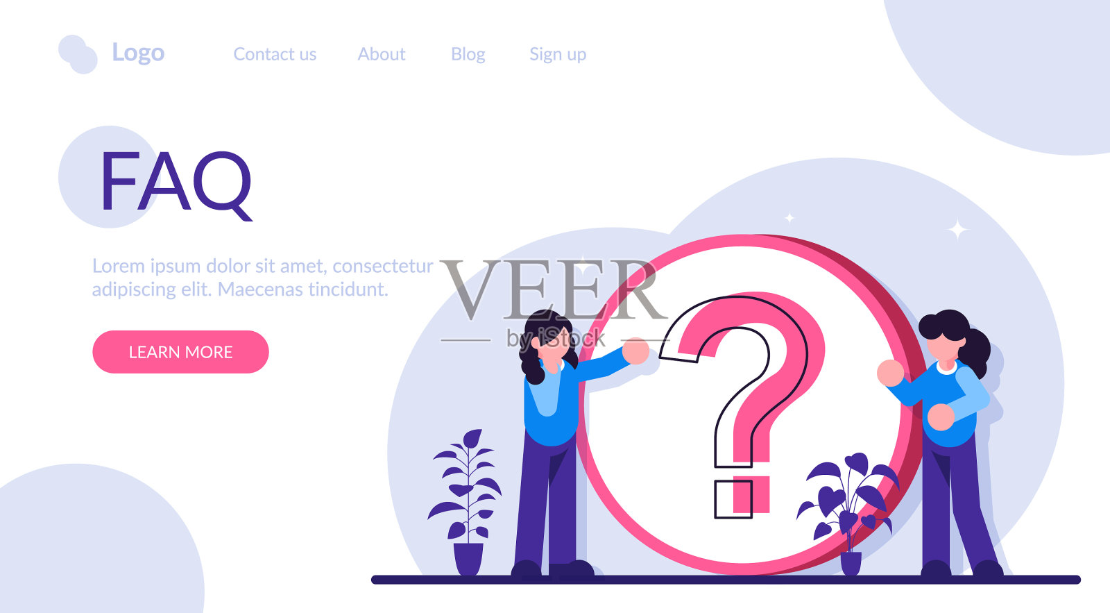 常见问题解答技术支持插画图片素材