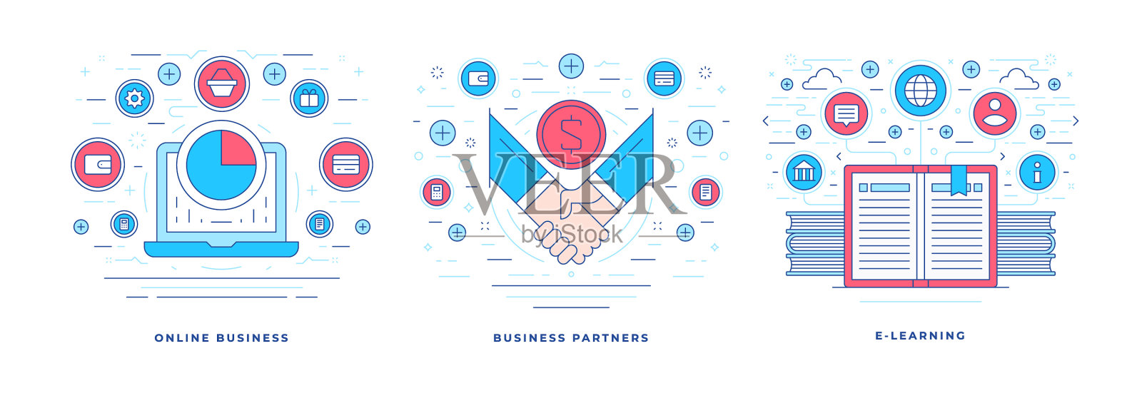 设置平线横幅图标素材