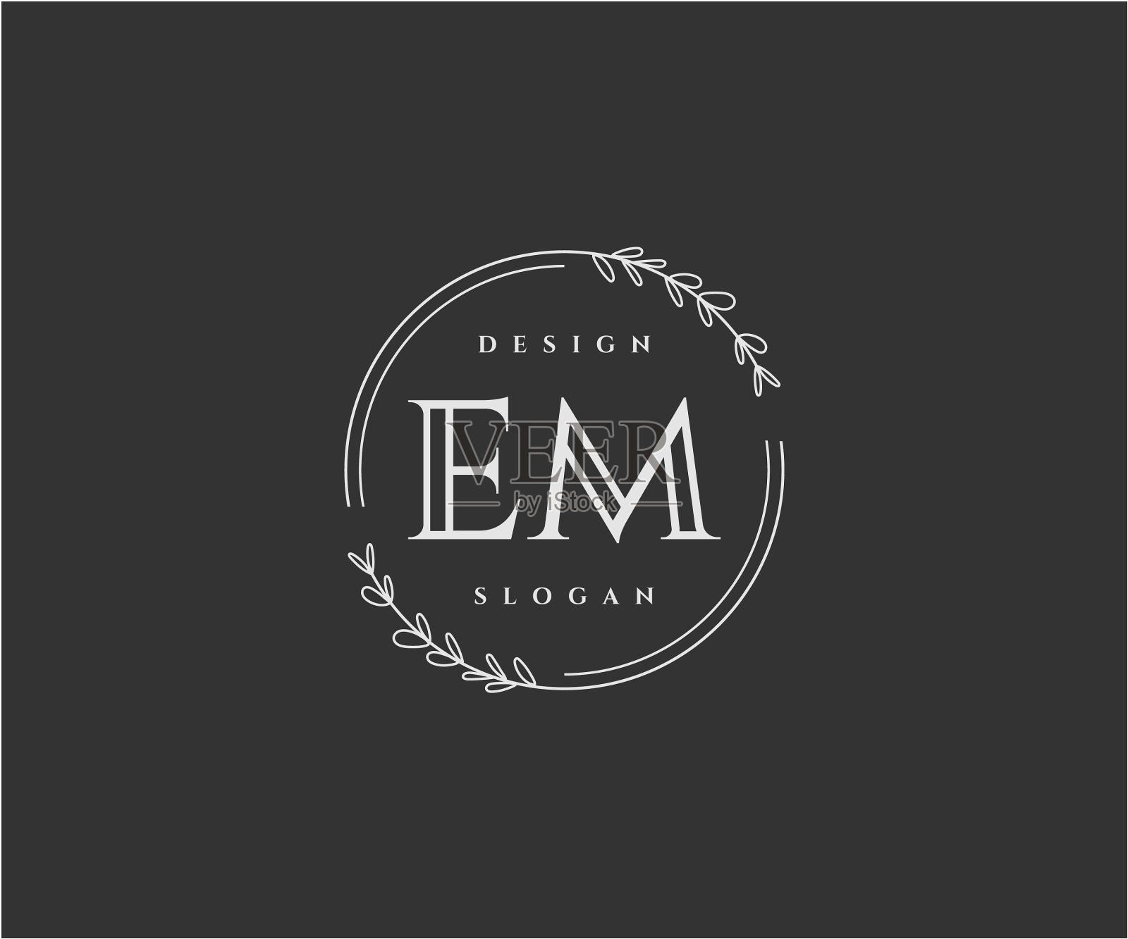 首字母美丽和优雅的标志设计插画图片素材