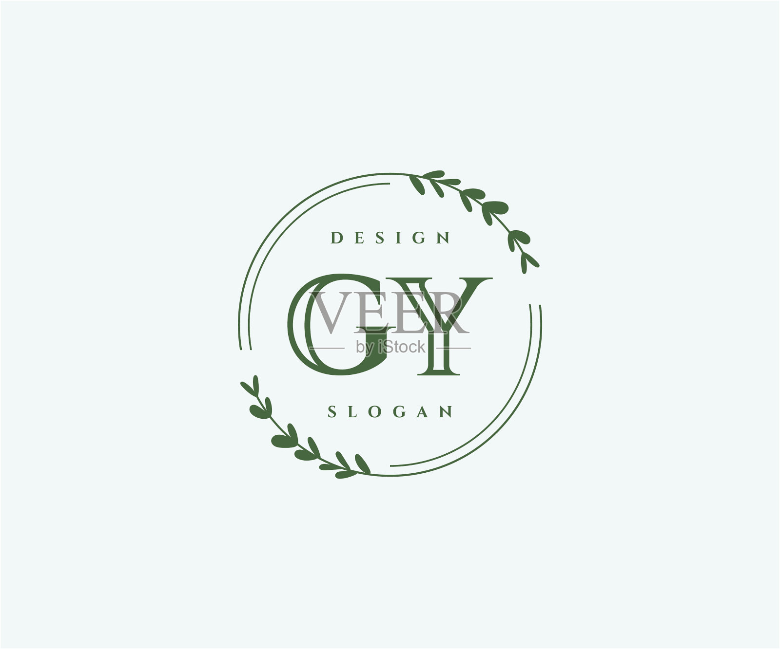 最初的gy美丽的字母和优雅的标志设计插画图片素材