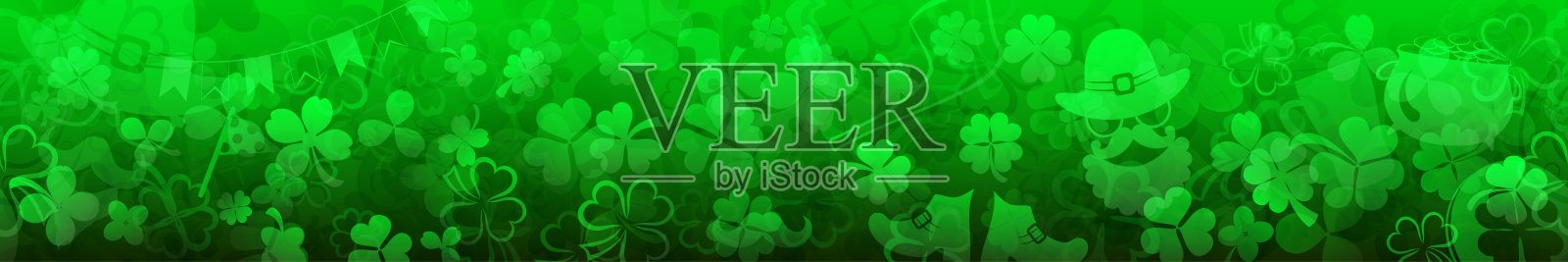 圣帕特里克节的横幅插画图片素材