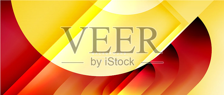 几何抽象背景与线条插画图片素材