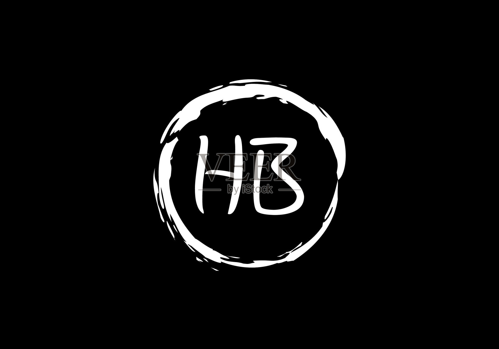 H b首字母标识设计图形字母表插画图片素材