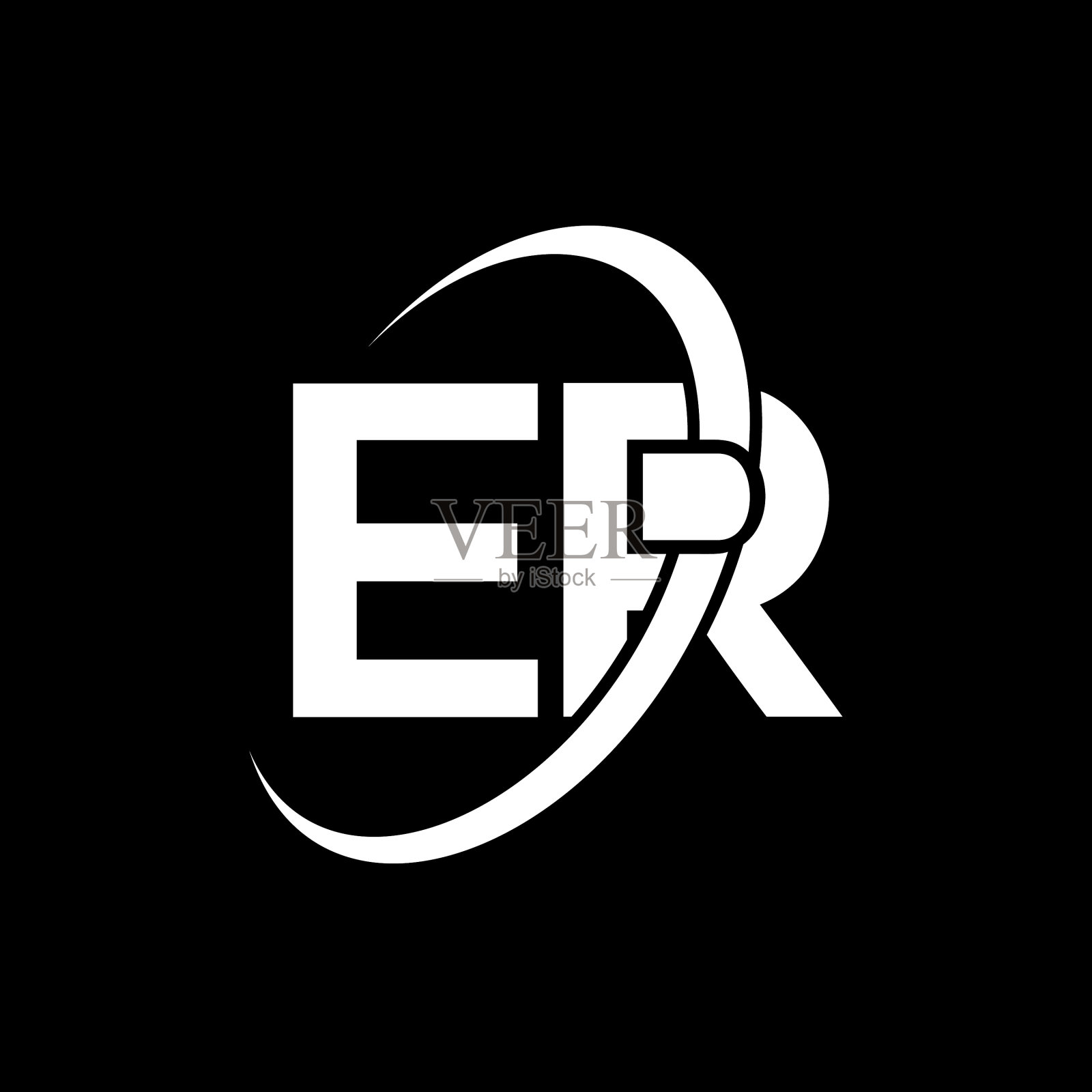 Er字母标识设计的首字母Er标志插画图片素材