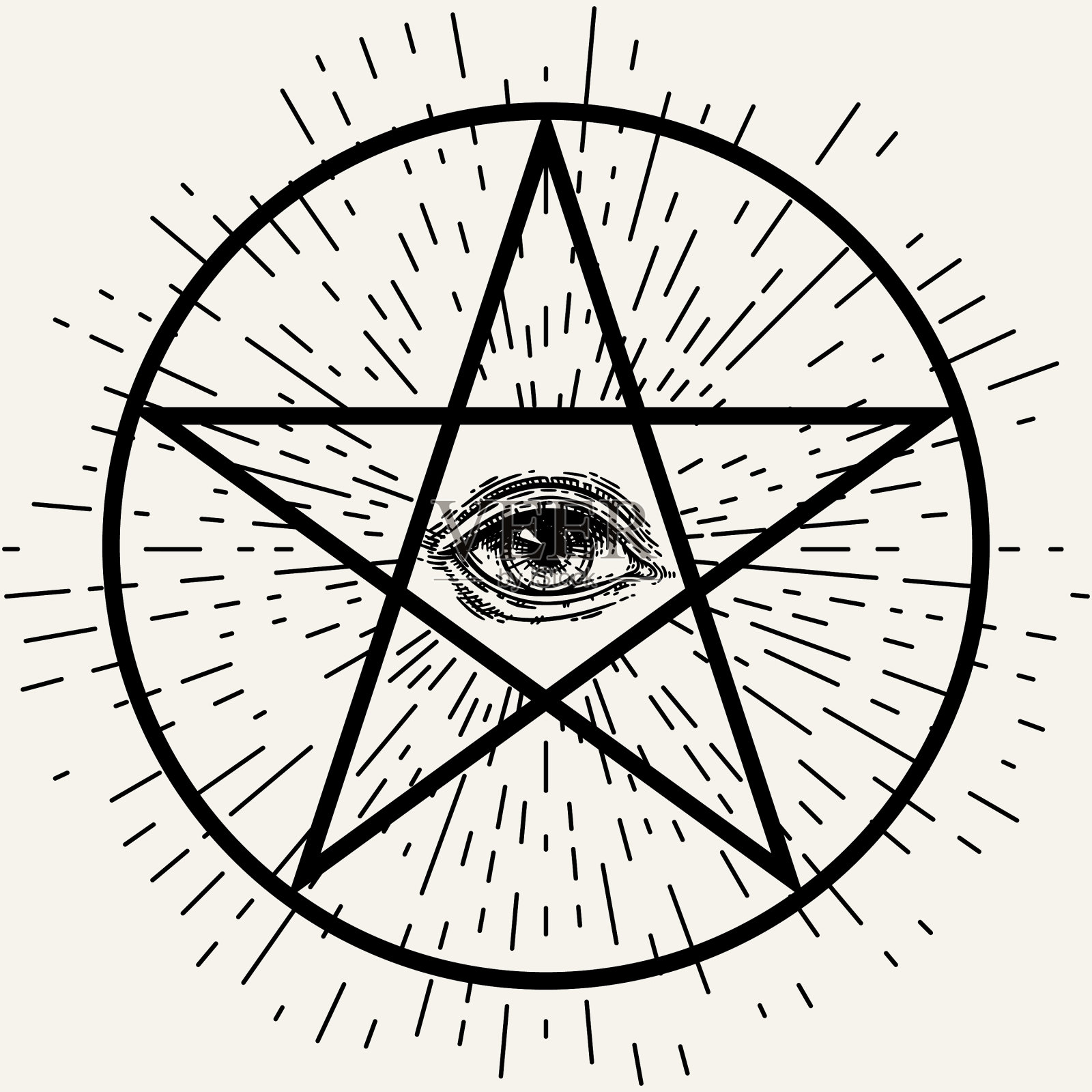 眼睛是神圣共济会的象征插画图片素材