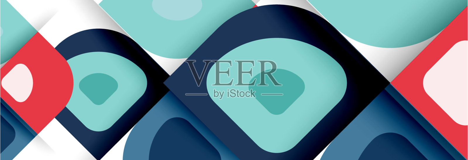 集现代几何抽象插画图片素材