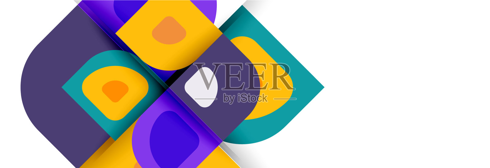 集现代几何抽象插画图片素材