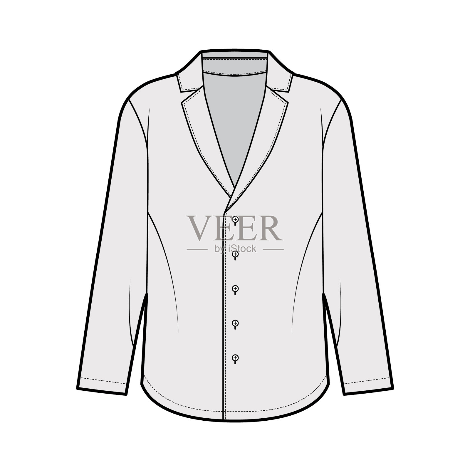 睡衣风格的衬衫技术时尚插画图片素材