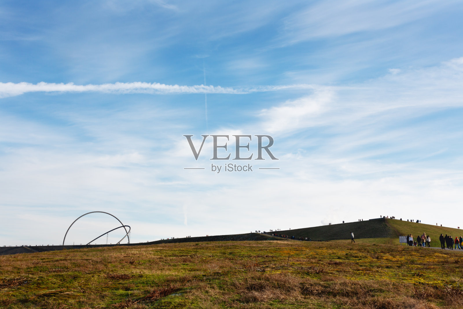 一堆被称为“u201eHalde Hoheward”的u201c现在用作赫滕的休闲区照片摄影图片