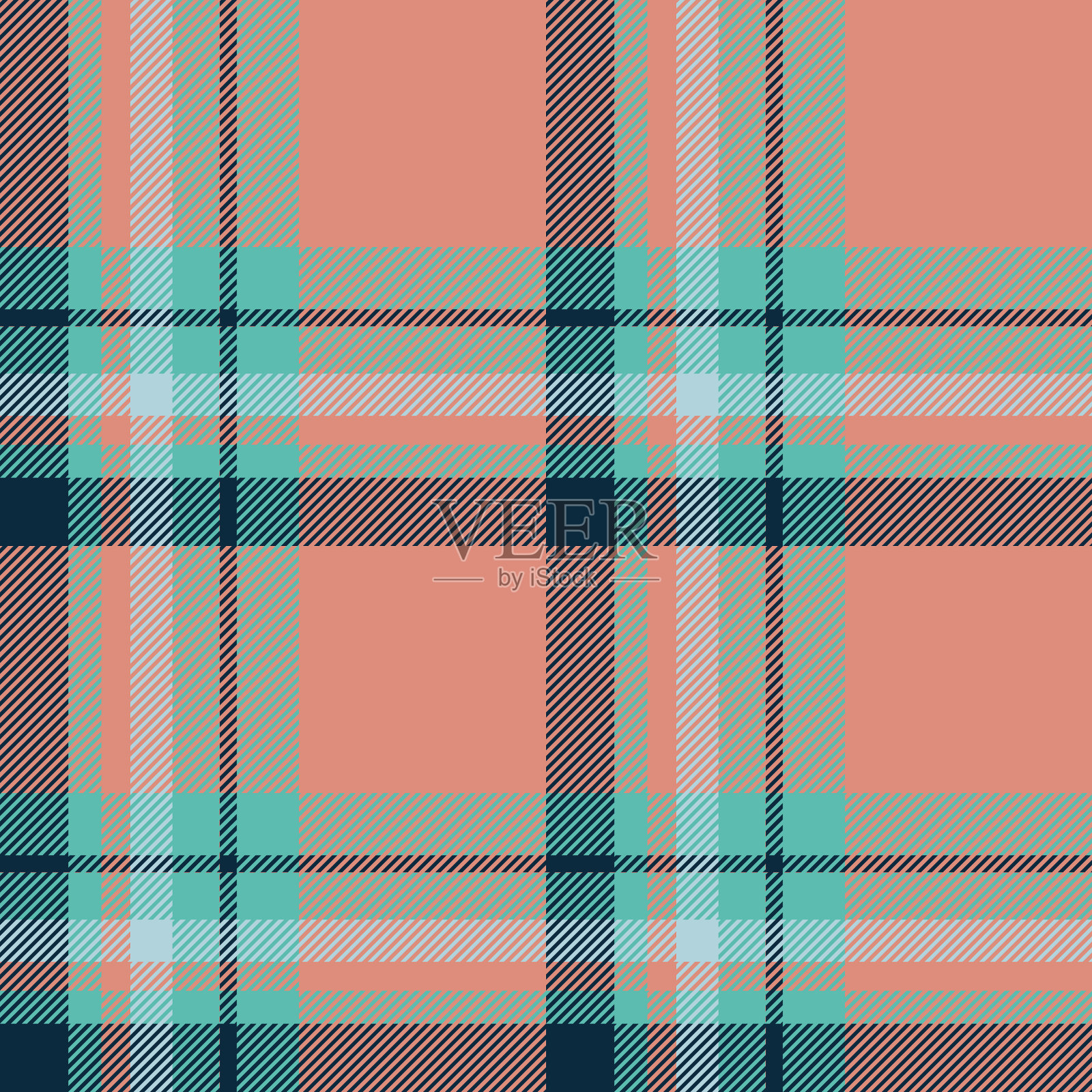 苏格兰格子无缝格子图案复古插画图片素材