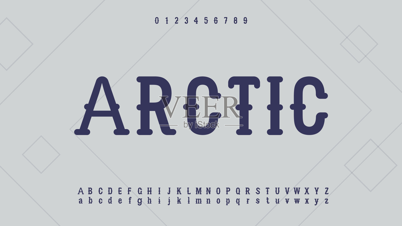 复古的字母字体插画图片素材