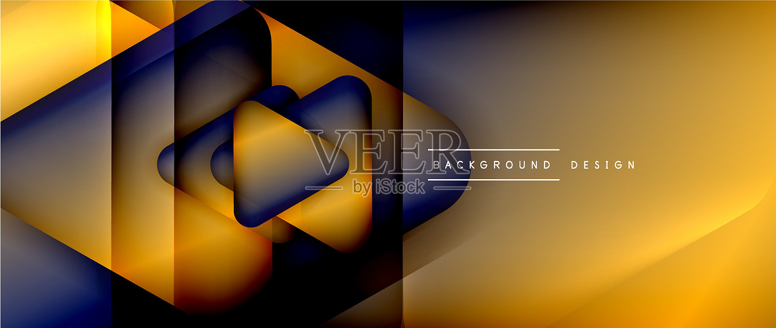 三角形形状几何抽象背景3d插画图片素材