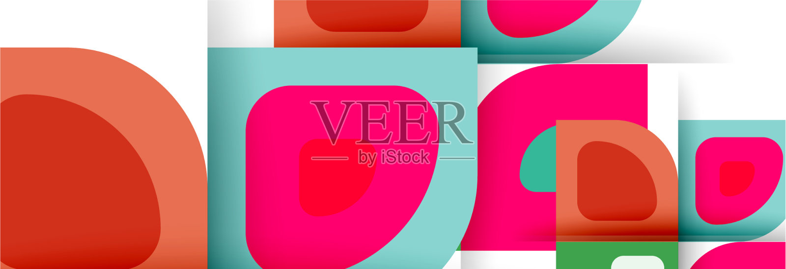 集现代几何抽象插画图片素材