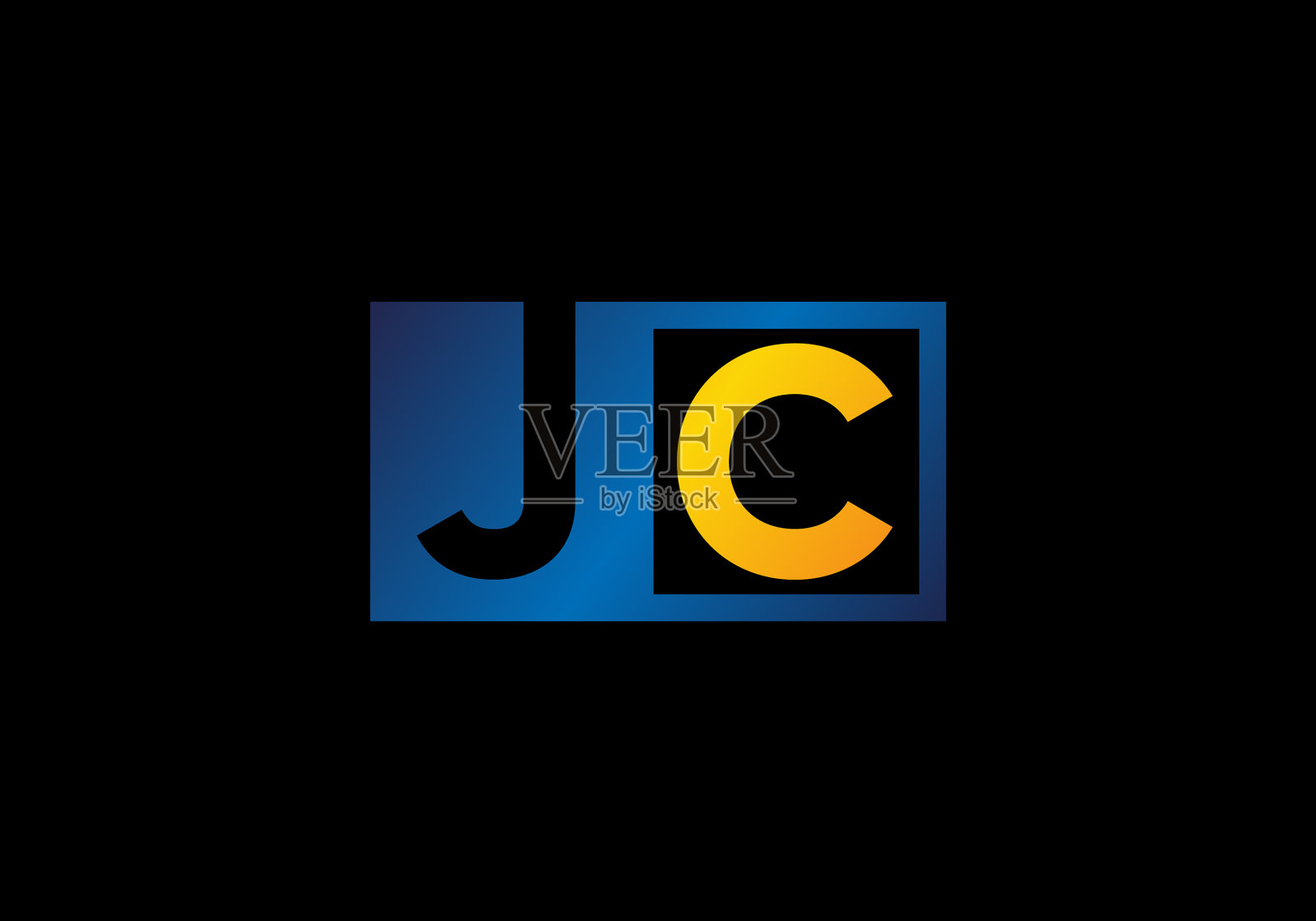 J c标志首字母设计图形字母表插画图片素材