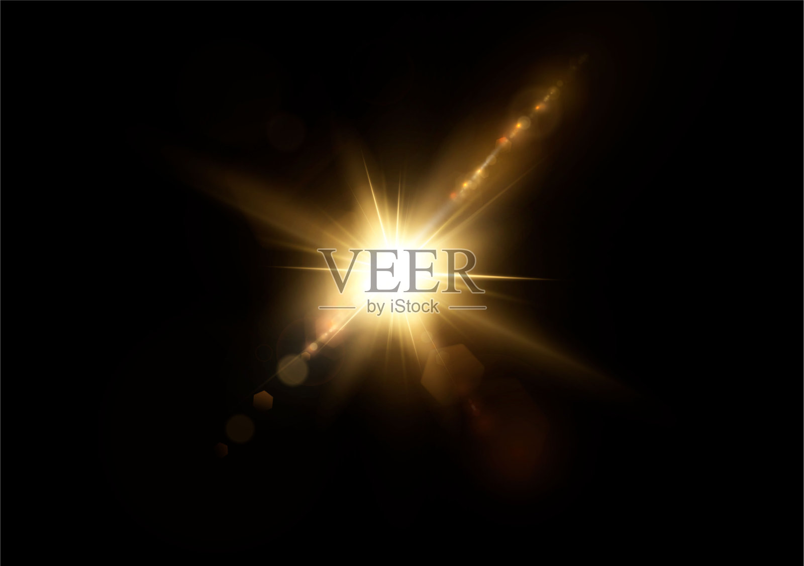 阳光闪耀着现实的耀眼光芒插画图片素材