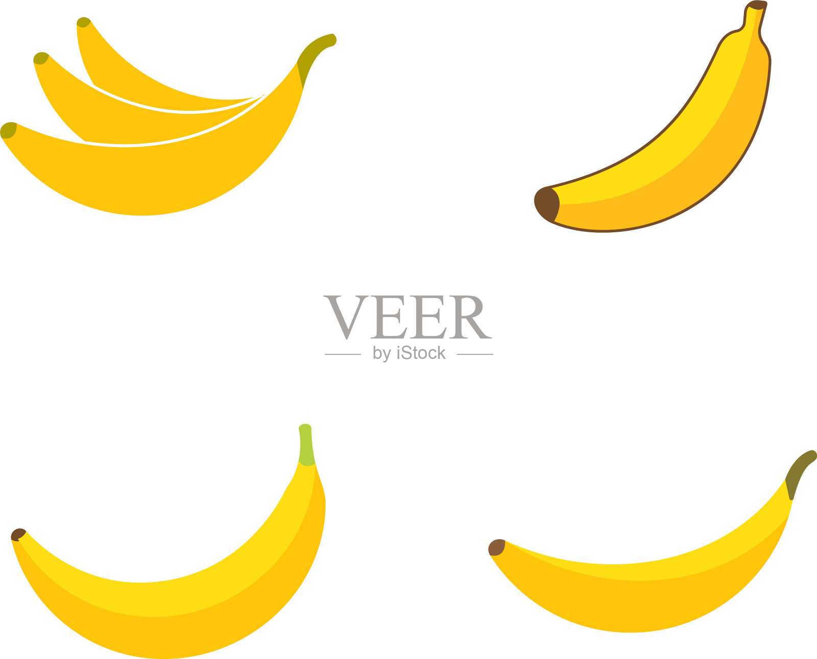 香蕉的标志插画图片素材