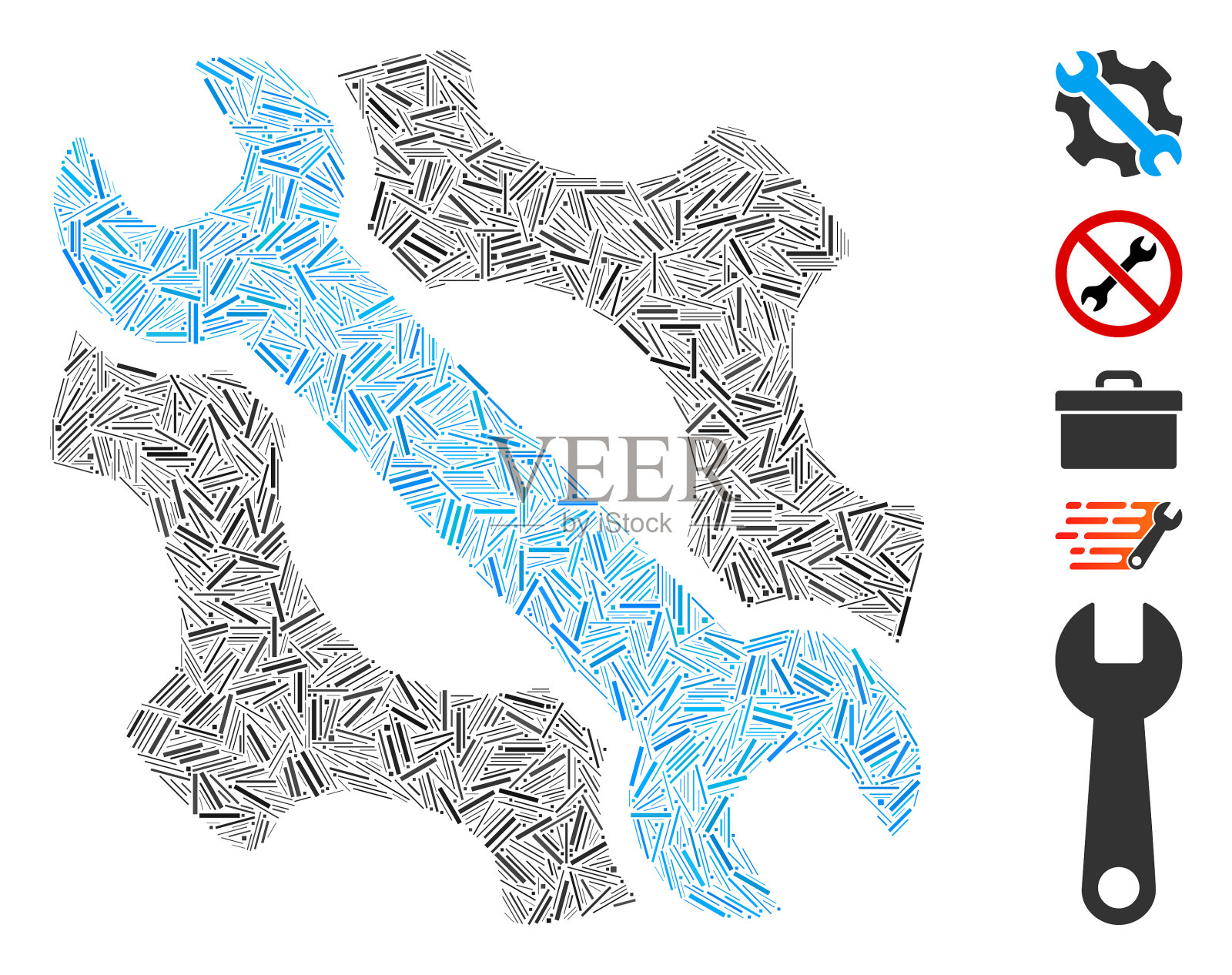 Dash Mosaic服务工具图标插画图片素材